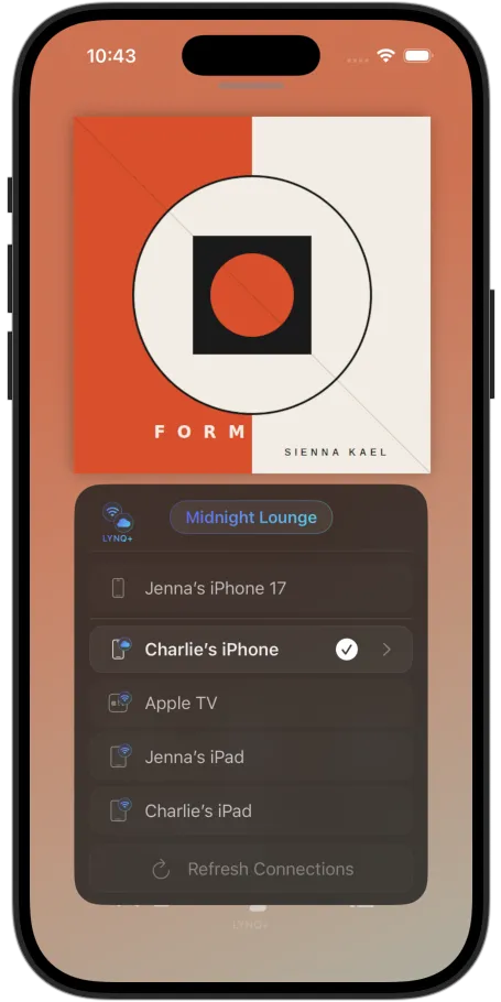 Device view with LYNQ+ across cellular and Wi-Fi