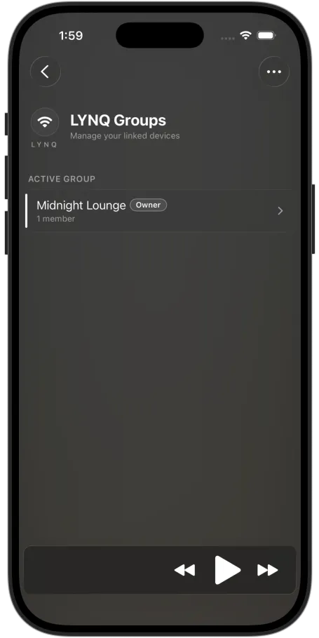 New group with one member