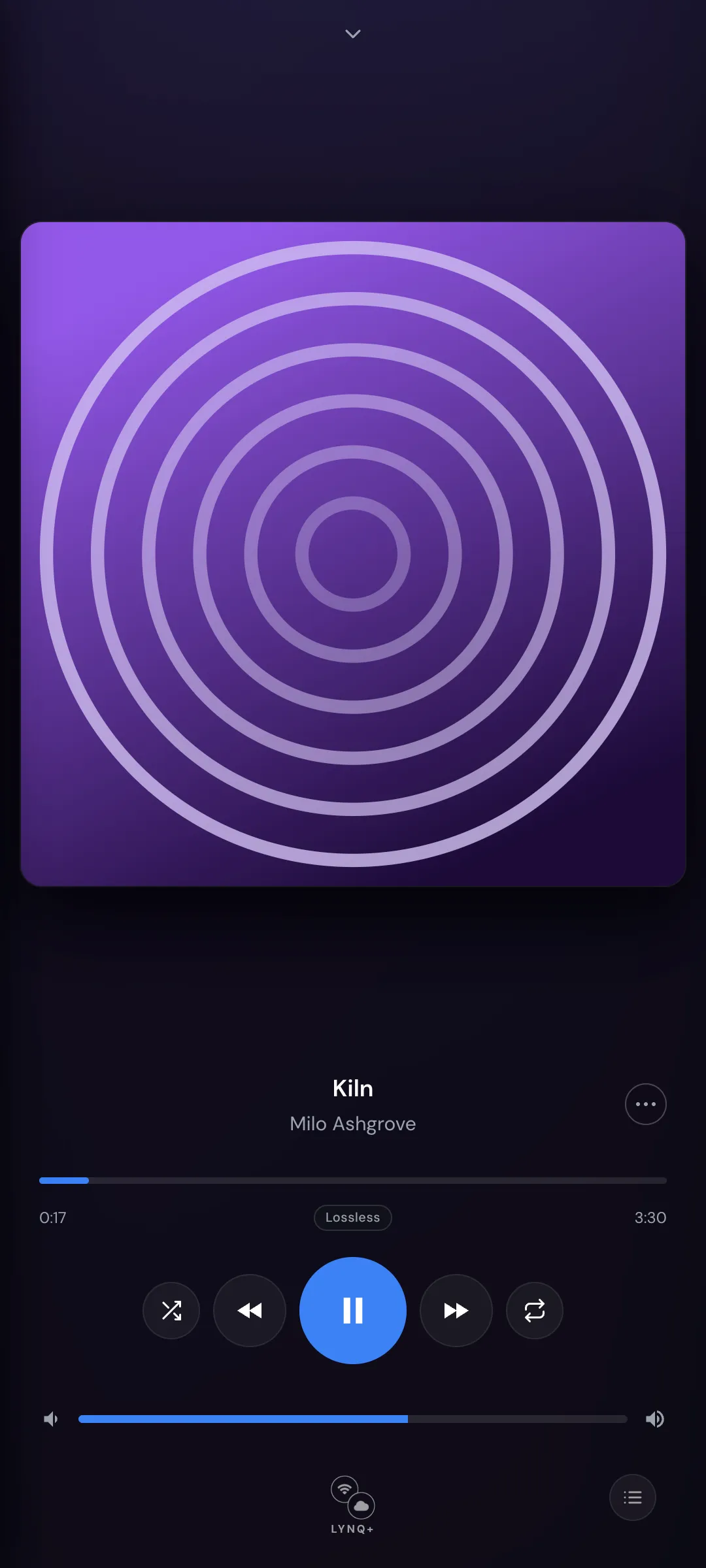 The Web Remote Now Playing screen on an Android phone