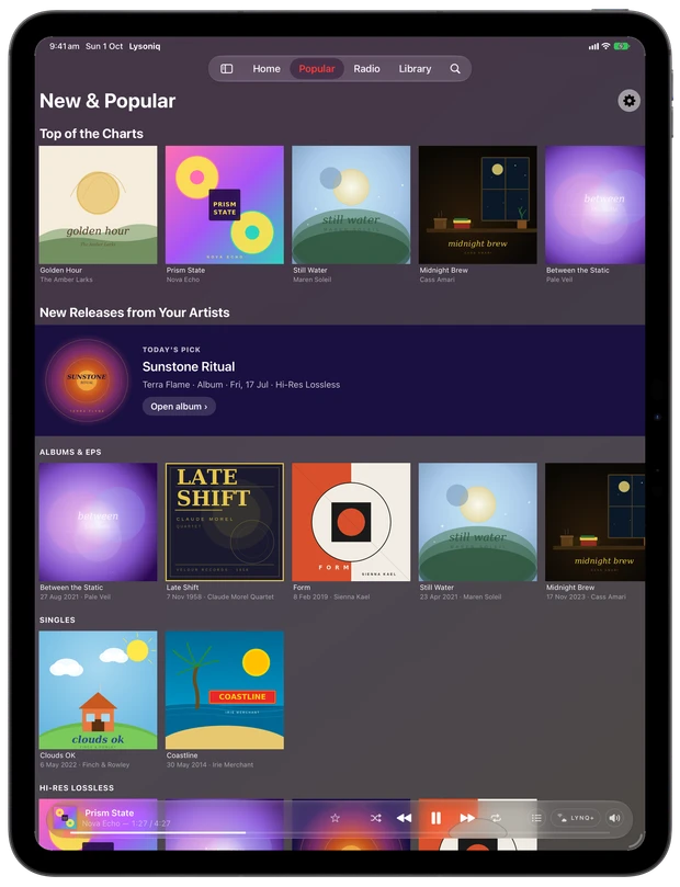 Lysoniq on iPad — New & Popular