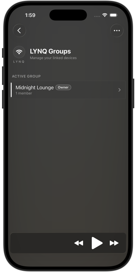 New group with one member