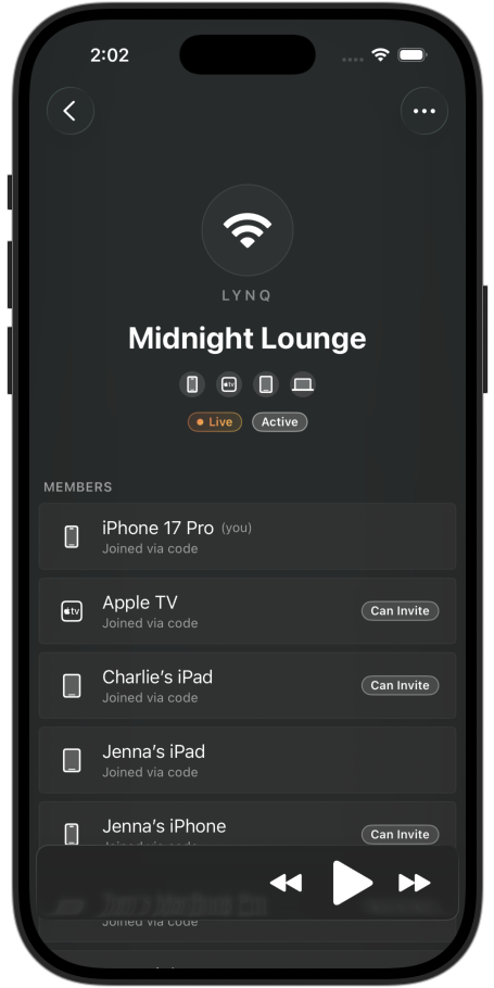 All devices in the group