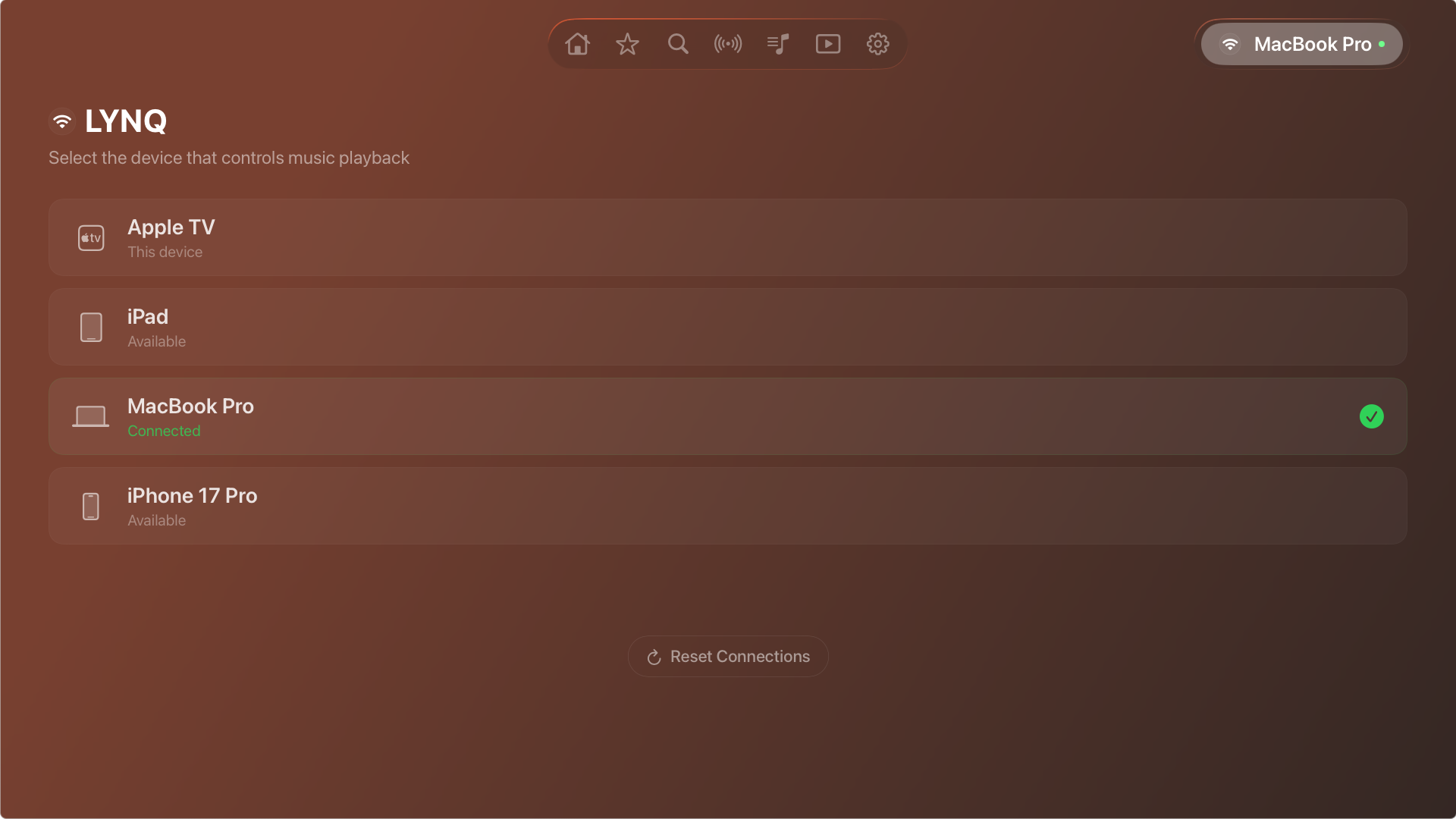 Lysoniq on Apple TV — Library